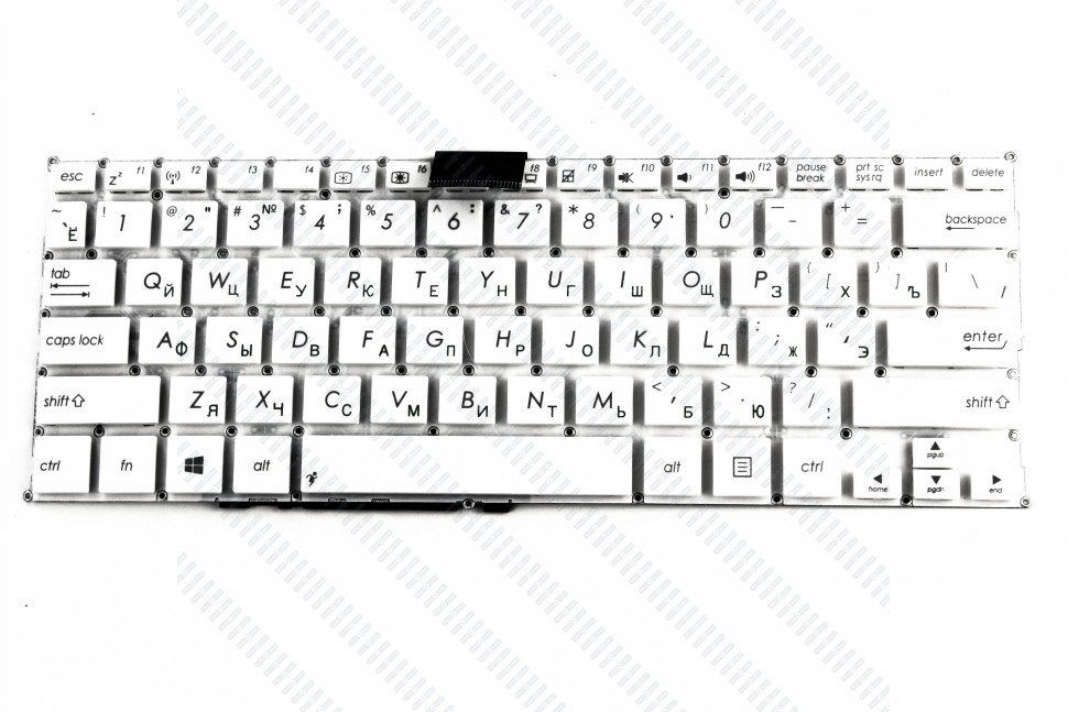 Клавиатура для Asus X200CA F200CA R200CA Белая P/n: 90NB02X2-R30190, 0KNB0-1123RU00, AEEX8700010