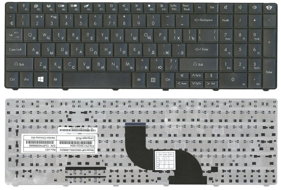 Клавиатура для Packard Bell EasyNote TE11 P/N: MP-09B23SU-6981