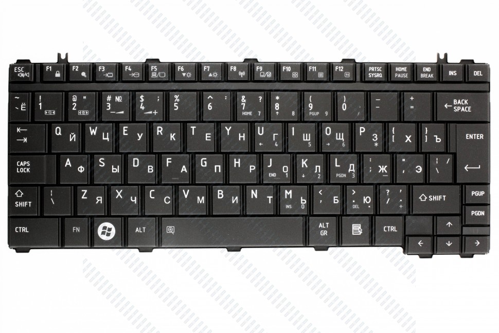 Клавиатура для ноутбука Toshiba A600 U400 U500 Глянец P/n: V101462AK1, 0KN0-VG1RU01, MP-08H56SU6920