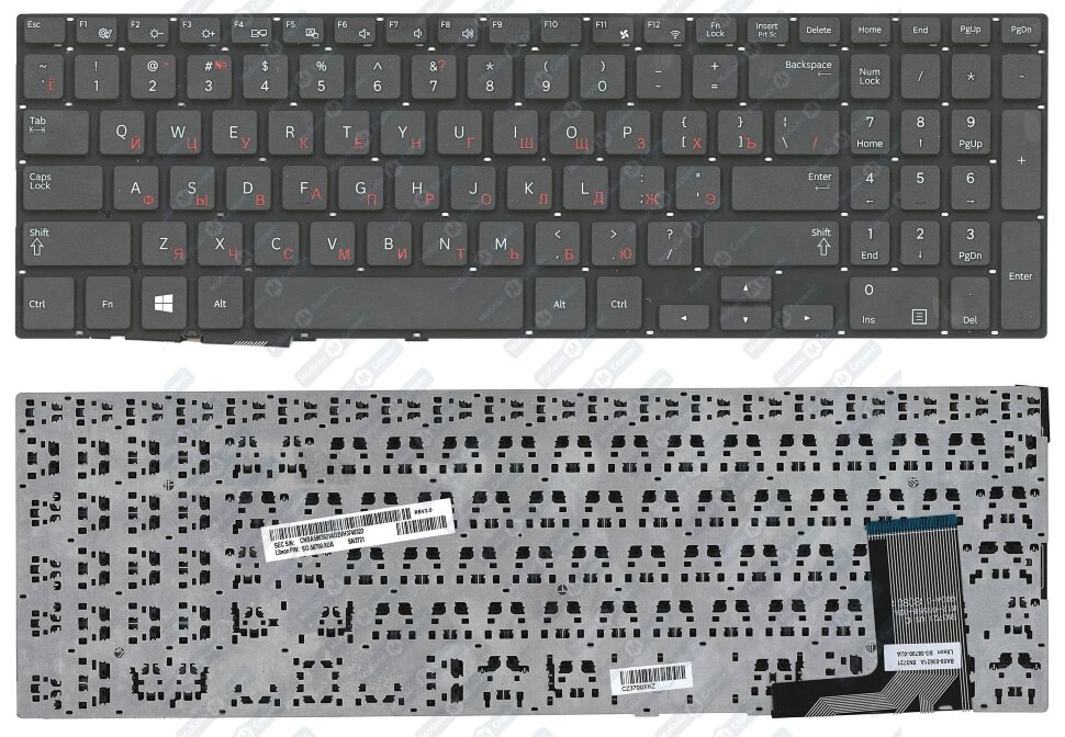 Клавиатура для ноутбука Samsung 370R5E NP450R5 Горизонтальный Enter P/N: CNBA5903619, BA5903619