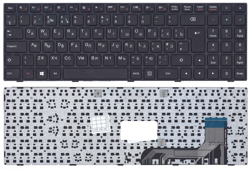Клавиатура для ноутбука Lenovo 100-15IBY P/n: 5N20H52634, 5N20H52646, 5N20J30723, 5N20J30762