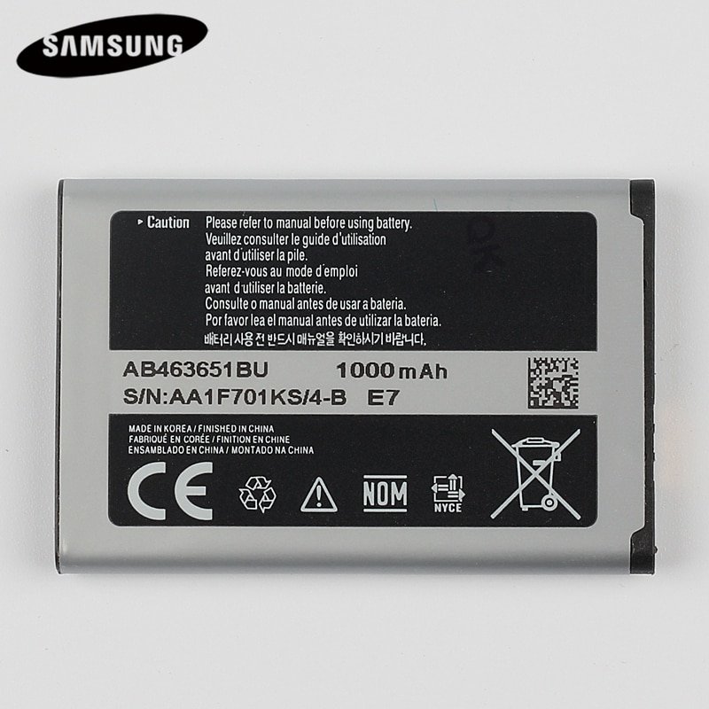 АКБ для Samsung AB463651BU ( L700/B3410/B5310/C3200/C3222/C3312/C3500/C3510 )