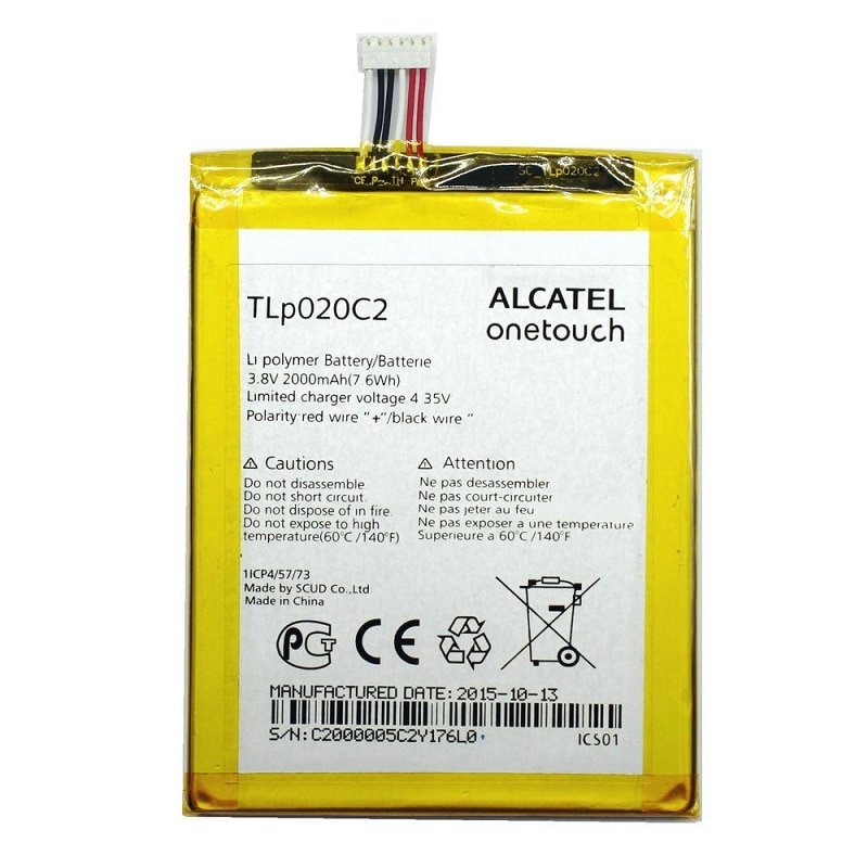 Аккумулятор для Alcatel TLp020C2 ( OT-6035R/OT6037Y/OT-6040D )
