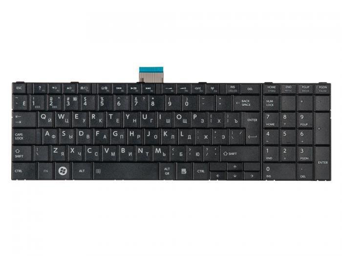 Клавиатура для ноутбука Toshiba C850 L850 L870 Черная P/n: NSK-TV0SV, NSK-TV0SU, NSK-TT0SV