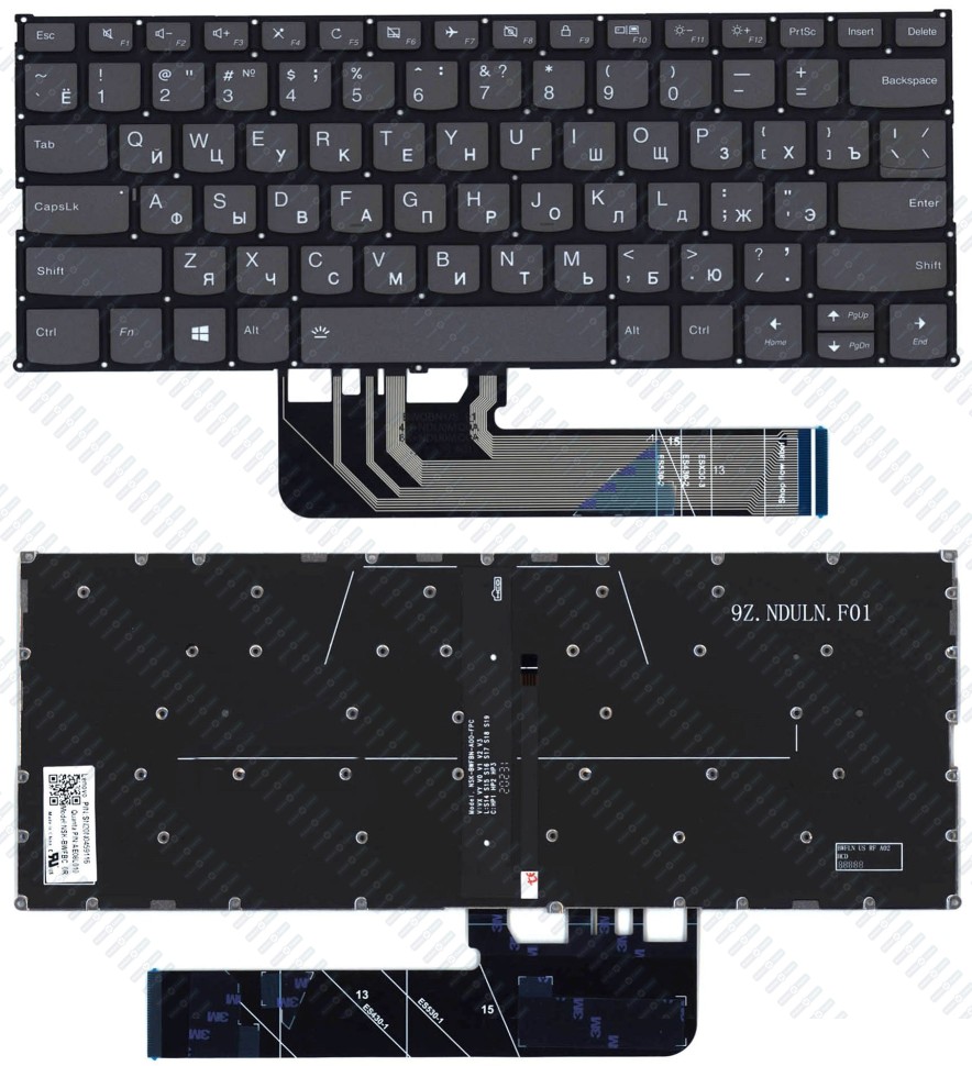 Клавиатура для ноутбука Lenovo 530-14ARR C340-14IWL с подсветкой p/n: SN20N0459116, NSK-BWFBC