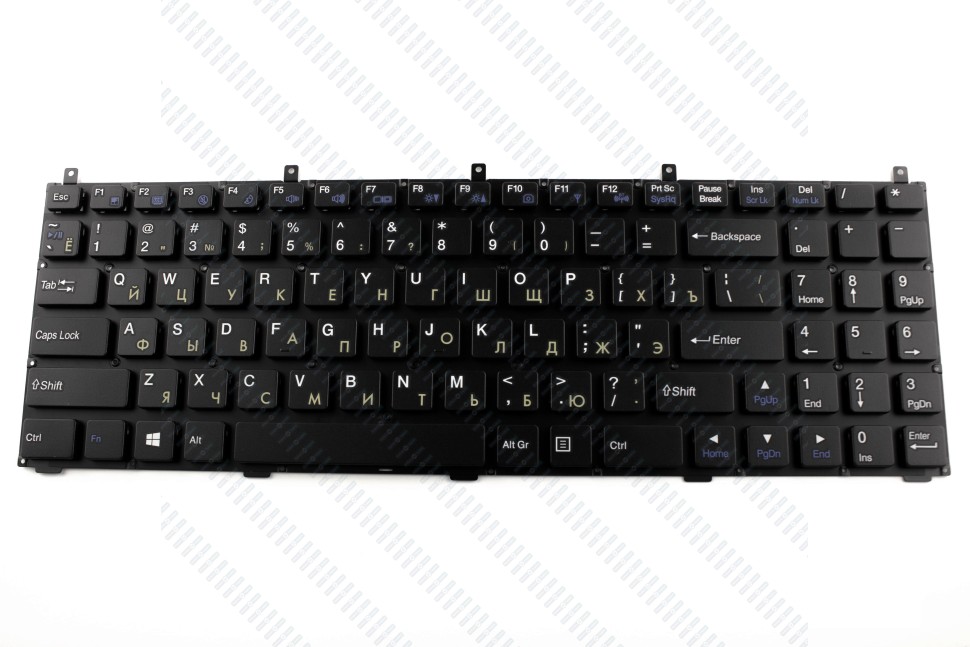 Клавиатура для ноутбука DNS Clevo W765K C4500 горизонтальный Enter p/n: MP-08J46SU-430