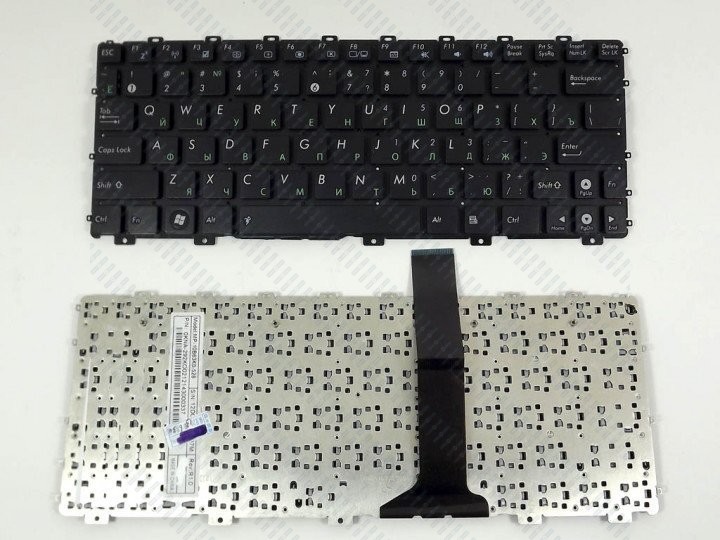 Клавиатура для Asus Eee PC 1015 1011 Горизонтальный Enter Черная P/n: EJ1, AEEJ1700210, V103646GS1