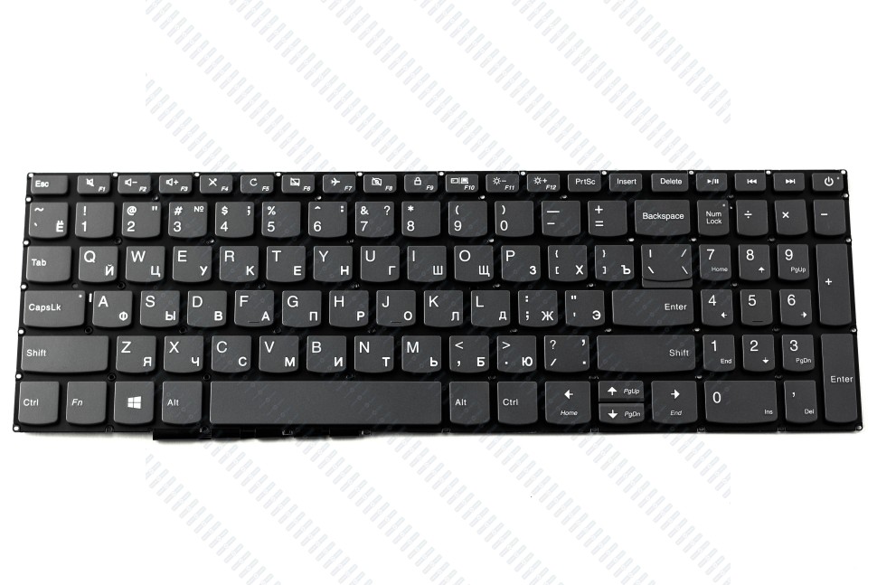 Клавиатура для ноутбука Lenovo 320-15ABR 320-15AST cерая p/n: SN20K93009, 9Z.NDRDSN.10R