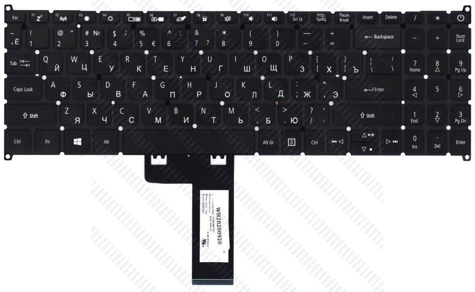 Клавиатура для Acer SF315 A315 p/n: NKI15170B3, PK132CE3B00, 8420101DKC01